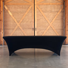 Load image into Gallery viewer, Black Spandex Rectangle Tablecloths