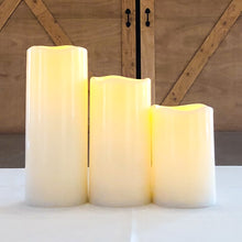 Load image into Gallery viewer, Large Outdoor/Indoor Pillar Candles (Per Set of 3)