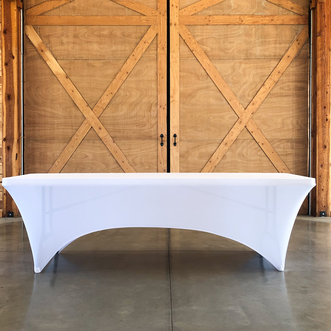 White Spandex Rectangle Tablecloths