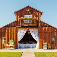 Load image into Gallery viewer, Tulle Barn Door Drapes
