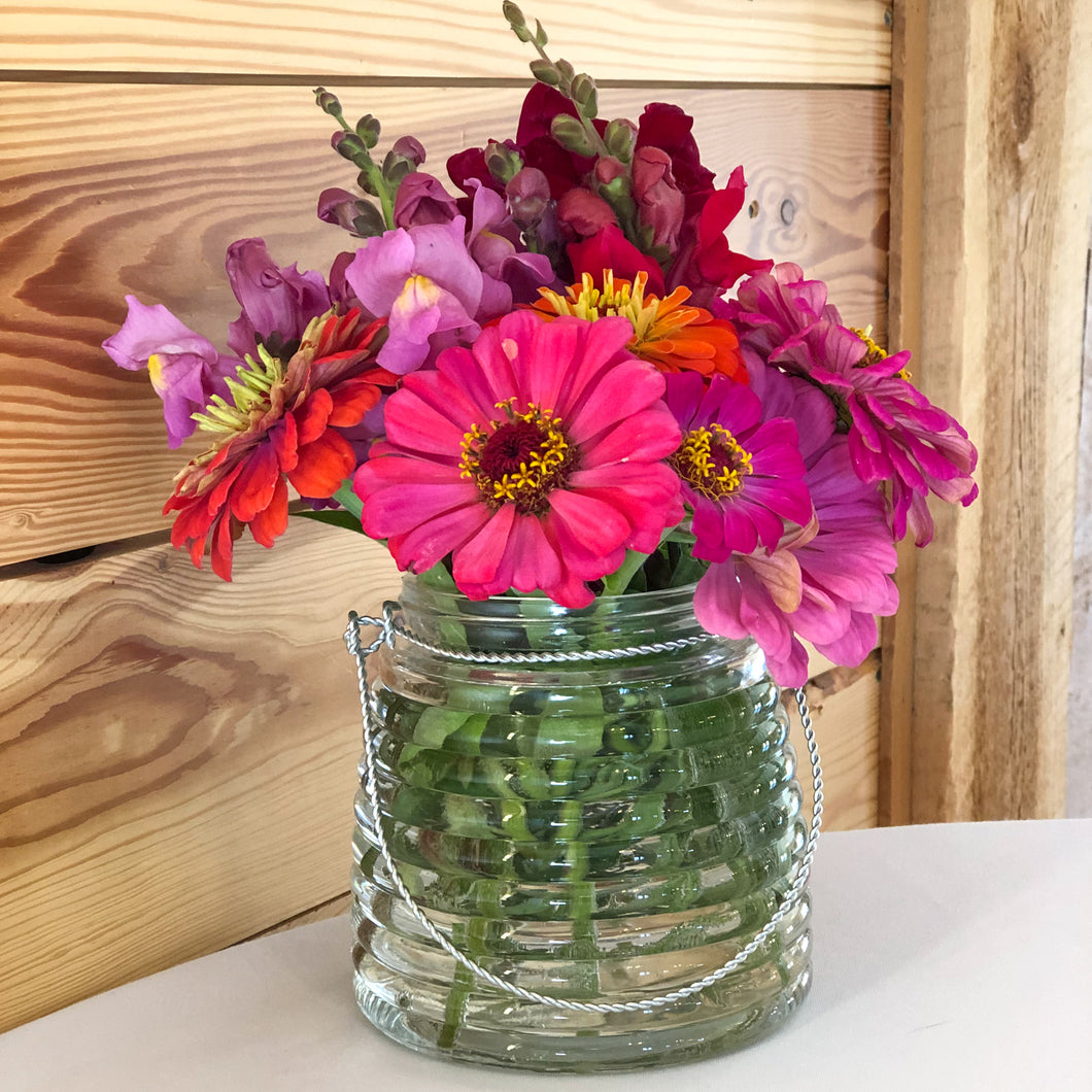 Hanging Glass Vase with Handle